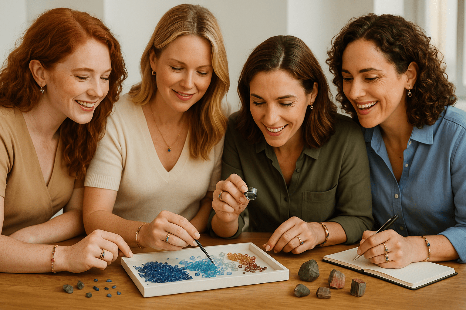 Toermalijn-sorteren-voor-de-sieraden