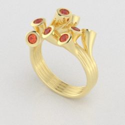 Verlovingsringen Geelgoud 14 karaat Citrien PR0001