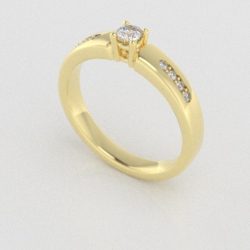 Verlovingsringen Geelgoud 14 karaat Diamant PR0003
