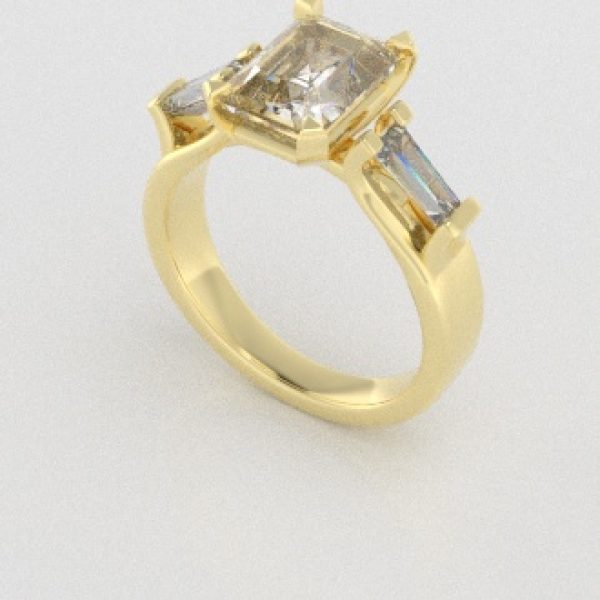 Verlovingsringen Geelgoud 14 karaat Diamant PR0005