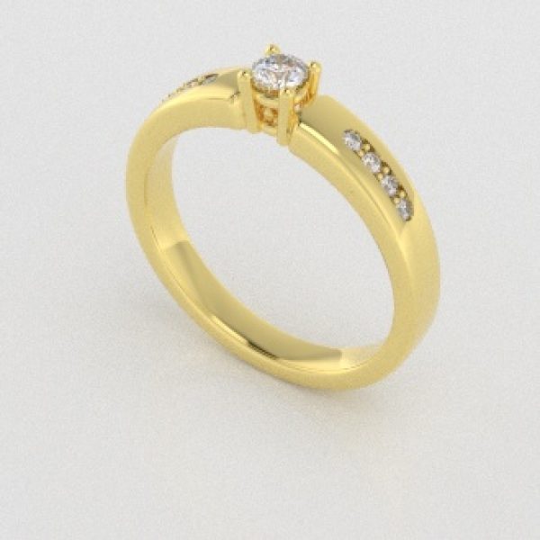 Verlovingsringen Geelgoud 18 Karaat Diamant PR0003