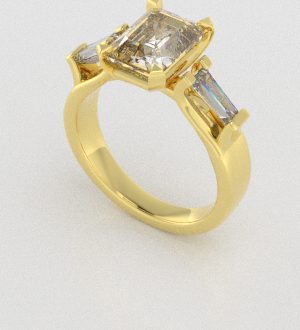 Verlovingsringen Geelgoud 18 Karaat Diamant PR0005