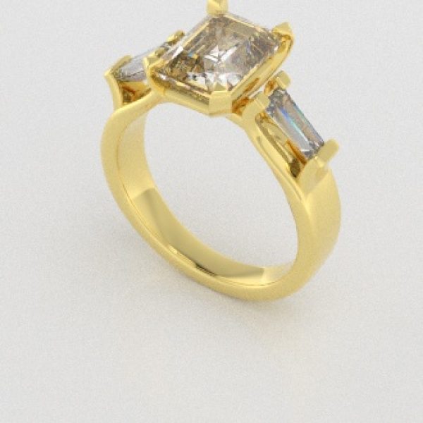 Verlovingsringen Geelgoud 18 Karaat Diamant PR0005