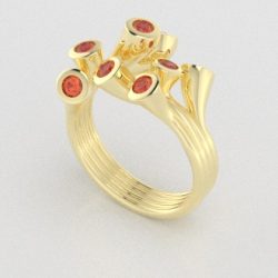 Verlovingsringen Geelgoud 9 karaat Citrien PR0001