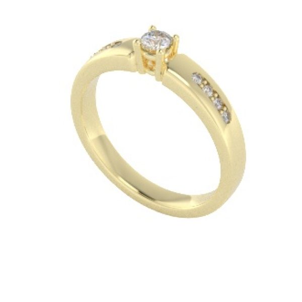 Verlovingsringen Geelgoud 9 karaat Diamant PR0003