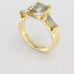 Verlovingsringen Geelgoud 9 karaat Diamant PR0005