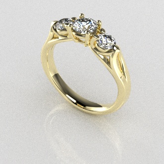 Verlovingsringen Geelgoud 9 karaat Moissanite