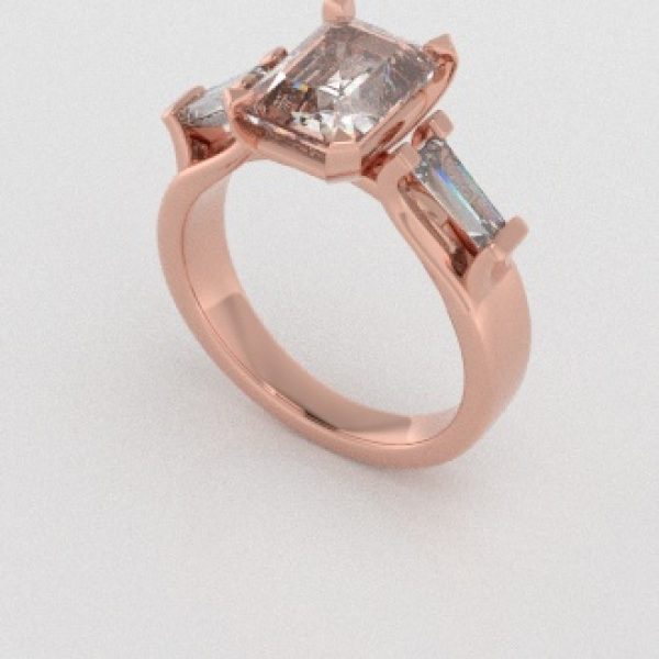 Verlovingsringen Rosegoud 14 karaat Diamant PR0005