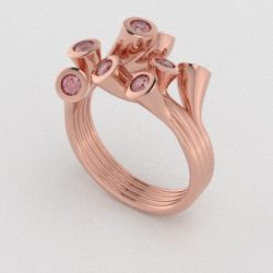 Verlovingsringen Rosegoud 14 karaat Diamant Roze PR0001