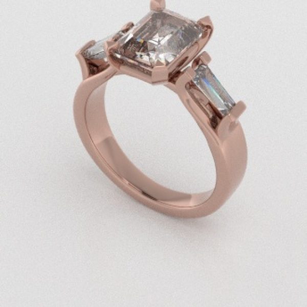 Verlovingsringen Rosegoud 18 Karaat Diamant PR0005