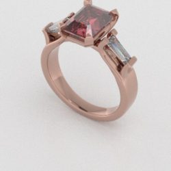 Verlovingsringen Rosegoud 18 Karaat Diamant Roze PR0005