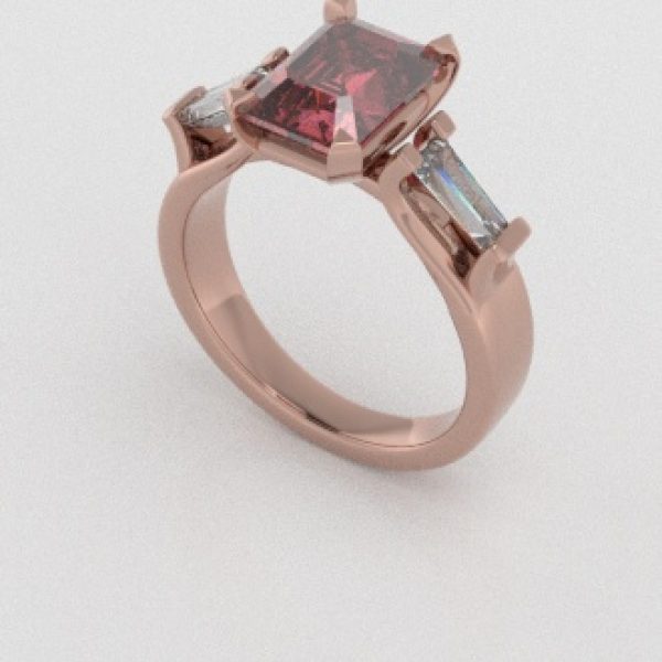 Verlovingsringen Rosegoud 18 Karaat Diamant Roze PR0005