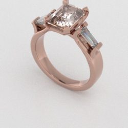 Verlovingsringen Rosegoud 18 Karaat Moissanite Diamant PR0005