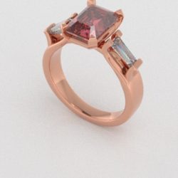 Verlovingsringen Rosegoud 9 karaat Diamant Roze PR0005