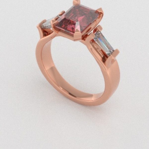 Verlovingsringen Rosegoud 9 karaat Diamant Roze PR0005