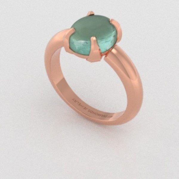 Verlovingsringen Rosegoud 9 karaat Toermalijn Lichtgroen  PR0004