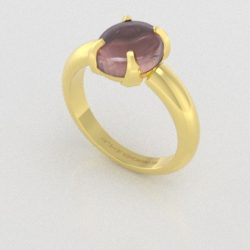 Verlovingsringen Toermalijn Oranje  Geelgoud 18 Karaat PR0004