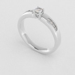Verlovingsringen Witgoud 14 karaat Diamant PR0003