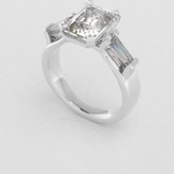 Verlovingsringen Witgoud 14 karaat Moissanite Diamant PR0005