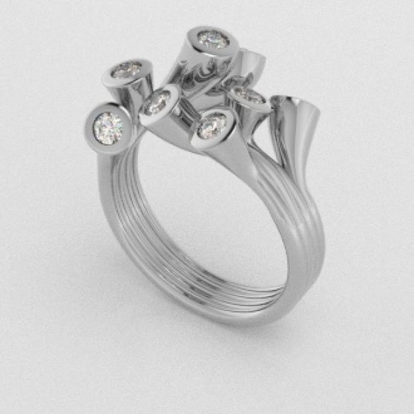 Verlovingsringen Witgoud 18 Karaat Diamant PR0001
