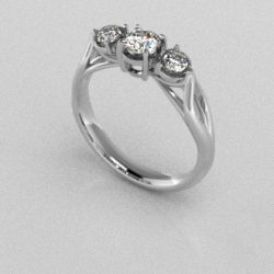 Verlovingsringen Witgoud 18 Karaat Diamant PR0002