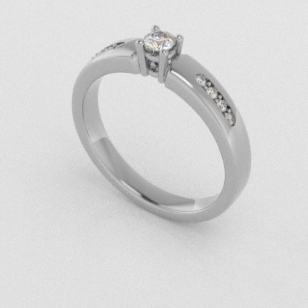Verlovingsringen Witgoud 18 Karaat Diamant PR0003