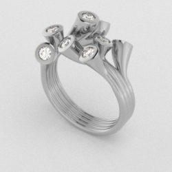 Verlovingsringen Witgoud 18 Karaat Moissanite PR0001