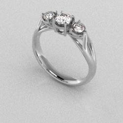 Verlovingsringen Witgoud 18 Karaat Moissanite PR0002