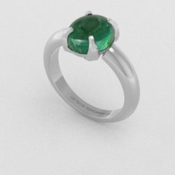 Verlovingsringen Witgoud 18 Karaat Toermalijn Groen  PR0004