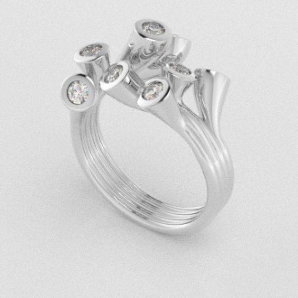 Verlovingsringen Witgoud 9 karaat Diamant PR0001
