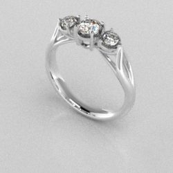 Verlovingsringen Witgoud 9 karaat Diamant PR0002