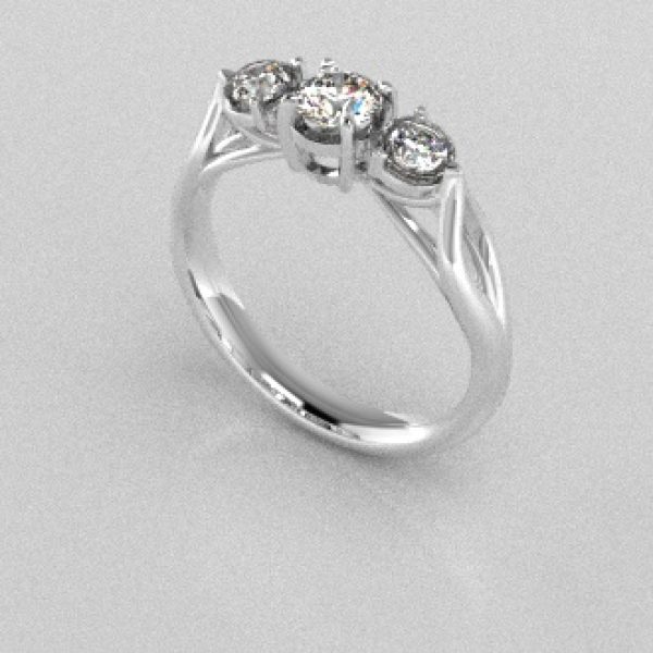 Verlovingsringen Witgoud 9 karaat Diamant PR0002