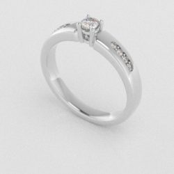 Verlovingsringen Witgoud 9 karaat Diamant PR0003