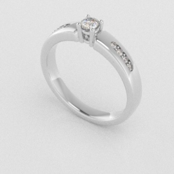 Verlovingsringen Witgoud 9 karaat Diamant PR0003