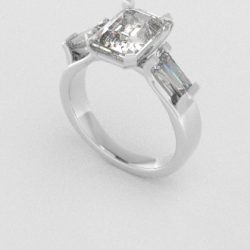 Verlovingsringen Witgoud 9 karaat Moissanite Diamant PR0005