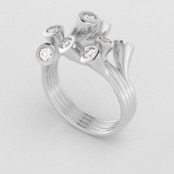 Verlovingsringen Witgoud 9 karaat Moissanite PR0001