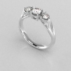 Verlovingsringen Witgoud 9 karaat Moissanite PR0002