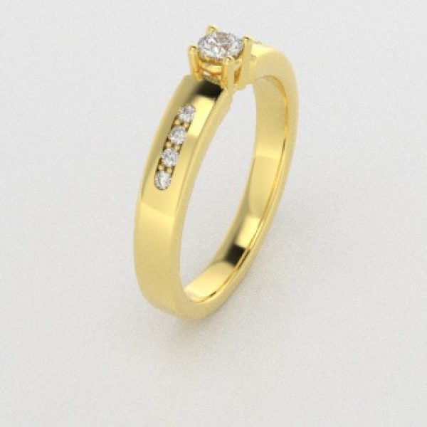 Verlovingsringen Geelgoud 18 Karaat Diamant PR0003