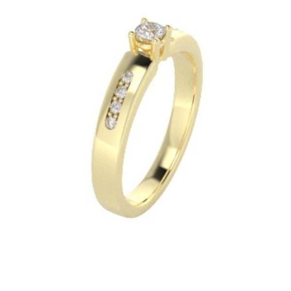 Verlovingsringen Geelgoud 9 karaat Diamant PR0003