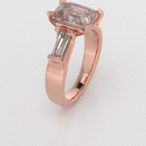 Verlovingsringen Rosegoud 14 karaat Diamant PR0005