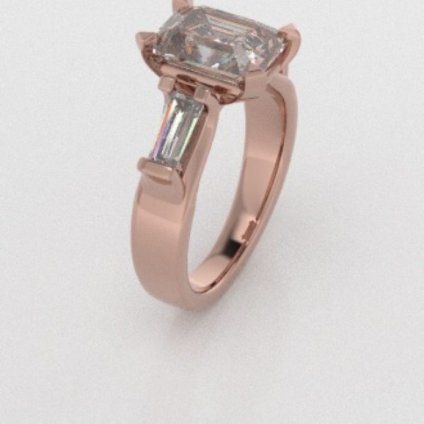 Verlovingsringen Rosegoud 18 Karaat Diamant PR0005