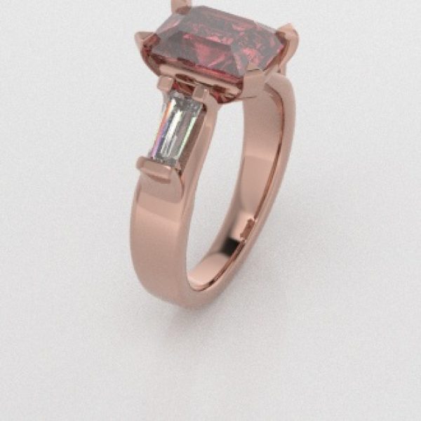 Verlovingsringen Rosegoud 18 Karaat Diamant Roze PR0005