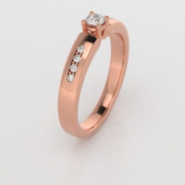 Verlovingsringen Rosegoud 9 karaat Diamant PR0003