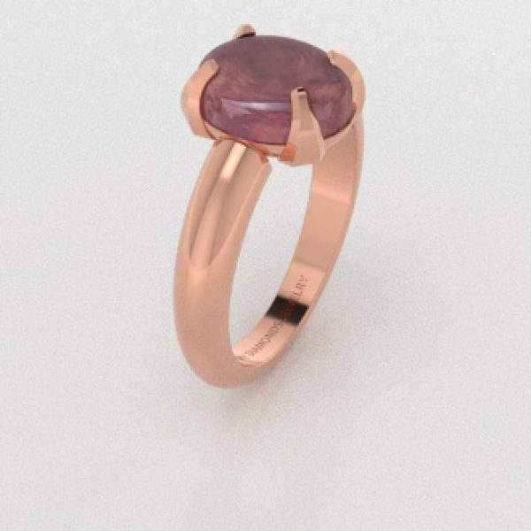 Verlovingsringen Rosegoud 9 karaat Toermalijn Roze  PR0004