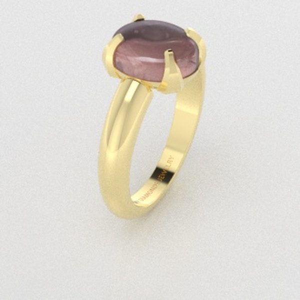Verlovingsringen Toermalijn Oranje  Geelgoud 14 karaat PR0004