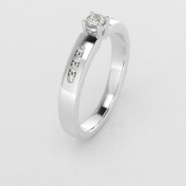 Verlovingsringen Witgoud 14 karaat Diamant PR0003
