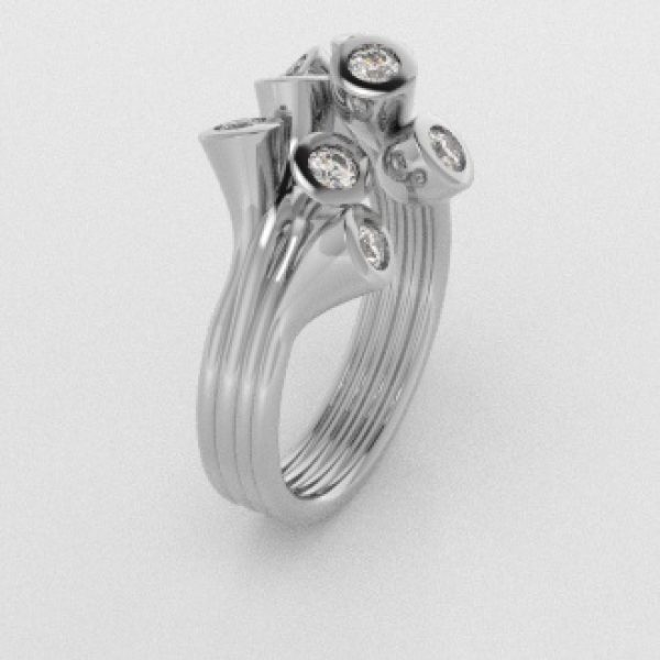Verlovingsringen Witgoud 18 Karaat Diamant PR0001
