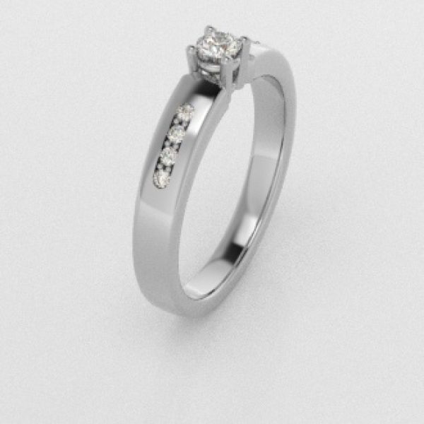 Verlovingsringen Witgoud 18 Karaat Diamant PR0003