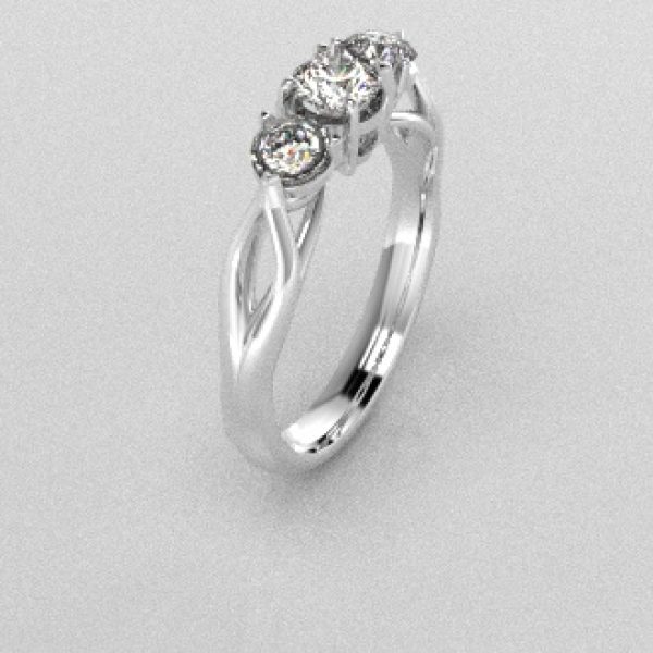 Verlovingsringen Witgoud 9 karaat Diamant PR0002