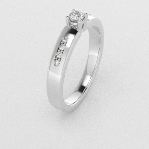 Verlovingsringen Witgoud 9 karaat Diamant PR0003